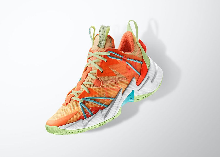 nike huarache green and orange