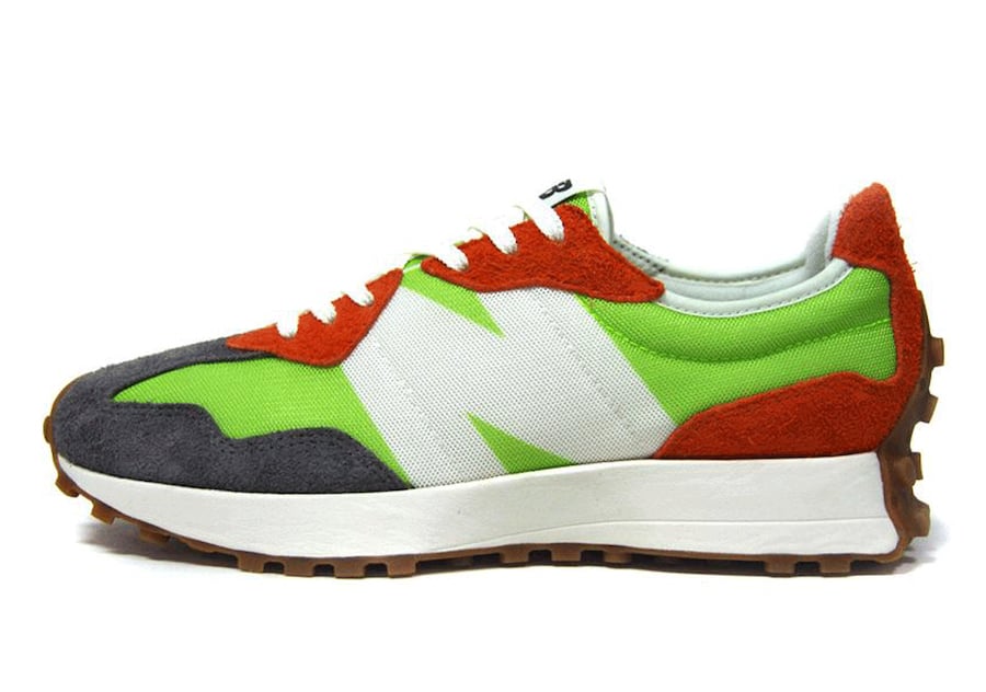 The New Balance 327 Releasing with Lime Green and Orange Accents