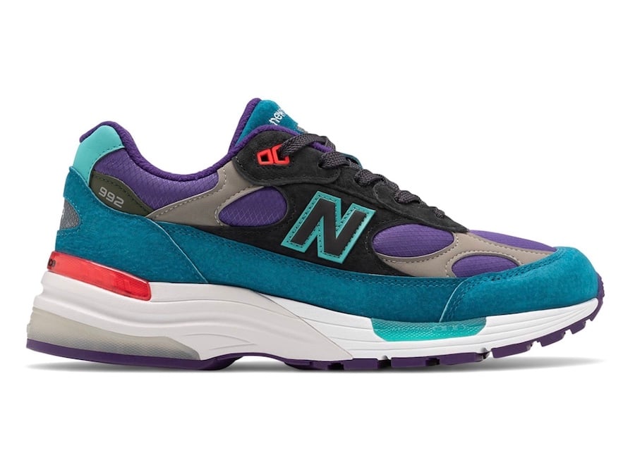 New Balance 992 in Purple and Teal