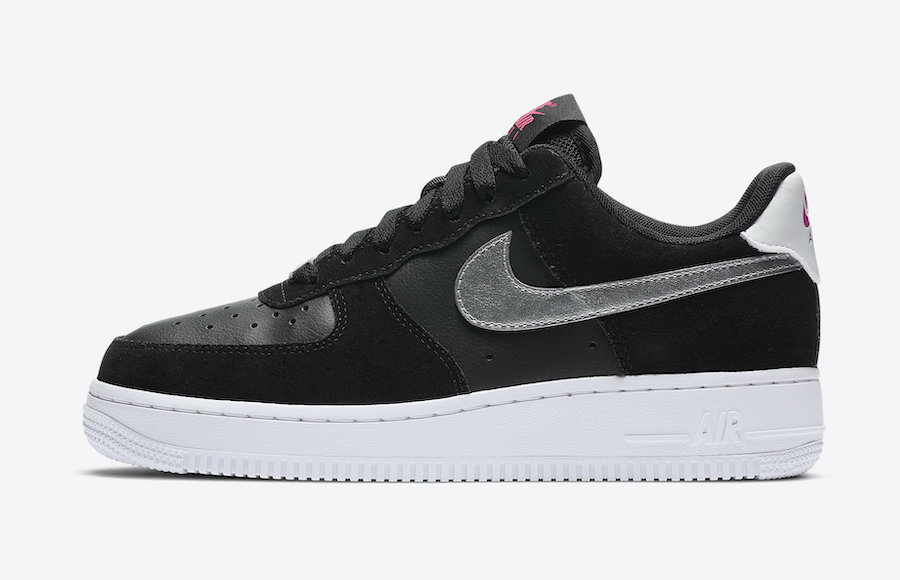 Nike Air Force 1 Black Pink Silver DA4282-001 Release Date Info