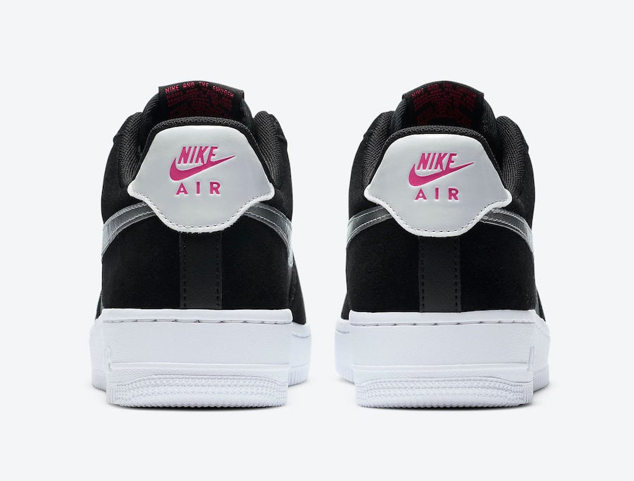 Nike Air Force 1 Black Pink Silver DA4282-001 Release Date Info