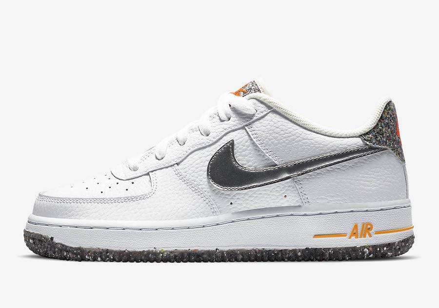 Nike Air Force 1 Crater White Silver Orange DB1558-100 Release Date Info