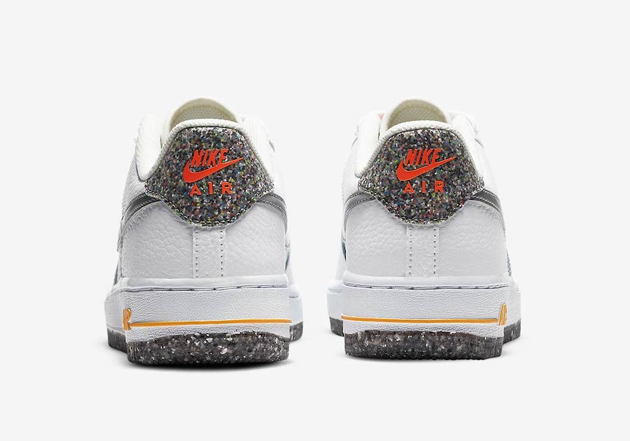 Nike Air Force 1 Crater White Silver Orange DB1558-100 Release Date Info