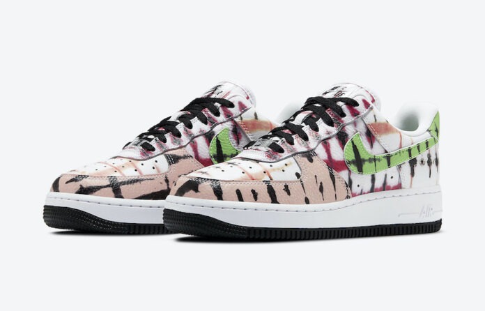 air force 1 tie dye black