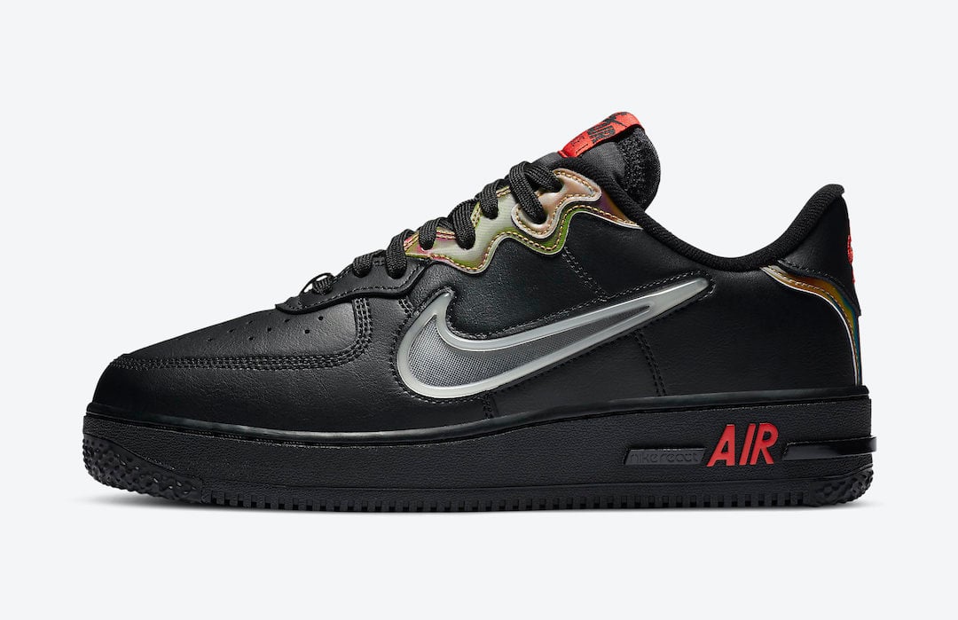 nike air force 1 iridescent black