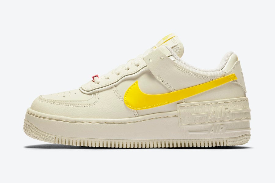 nike air force one yellow swoosh