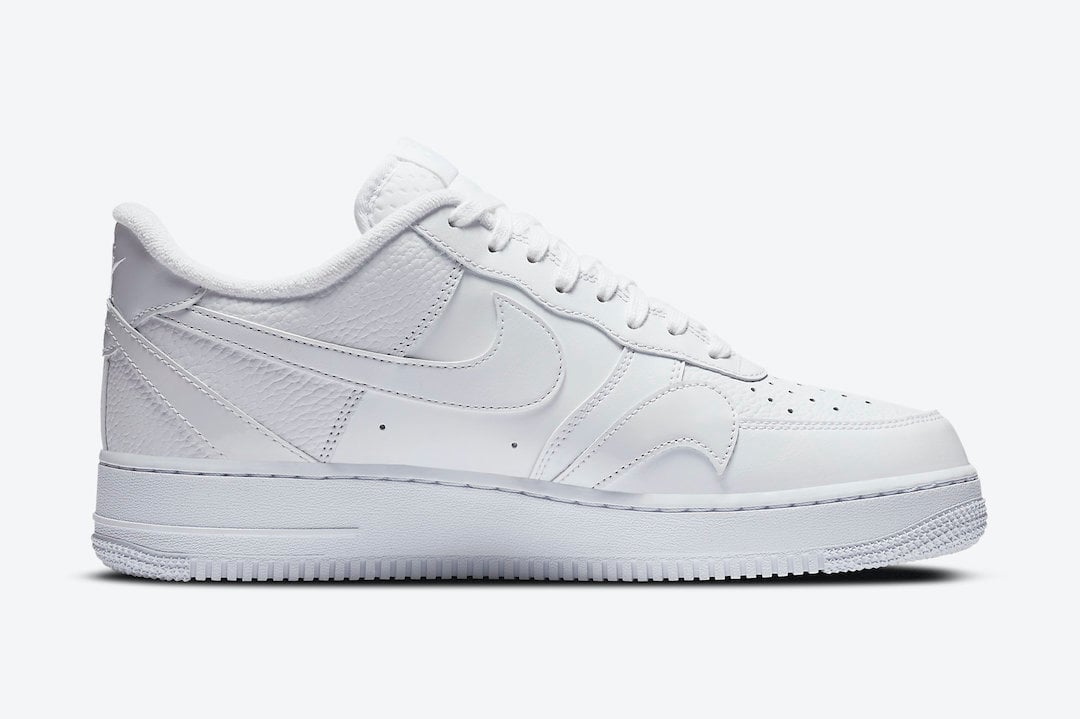 Nike Air Force 1 White Misplaced Swooshes CK7214-100 Release Date Info