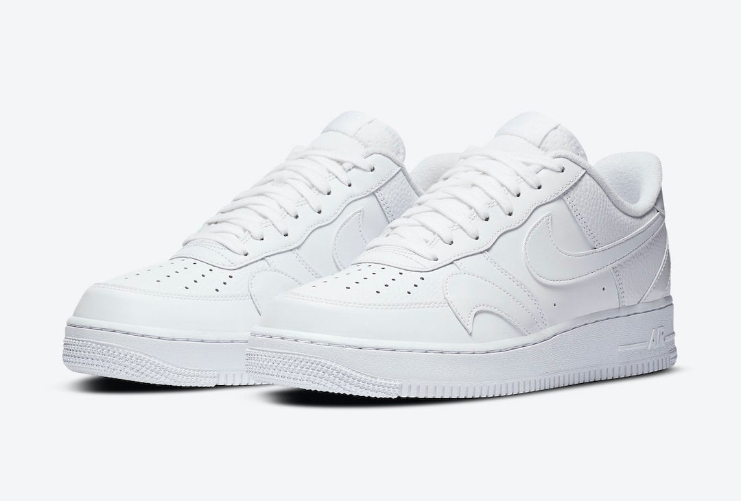 Nike Air Force 1 White Misplaced Swooshes CK7214-100 Release Date Info