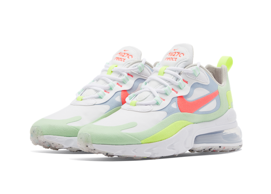 air max 270 react white green