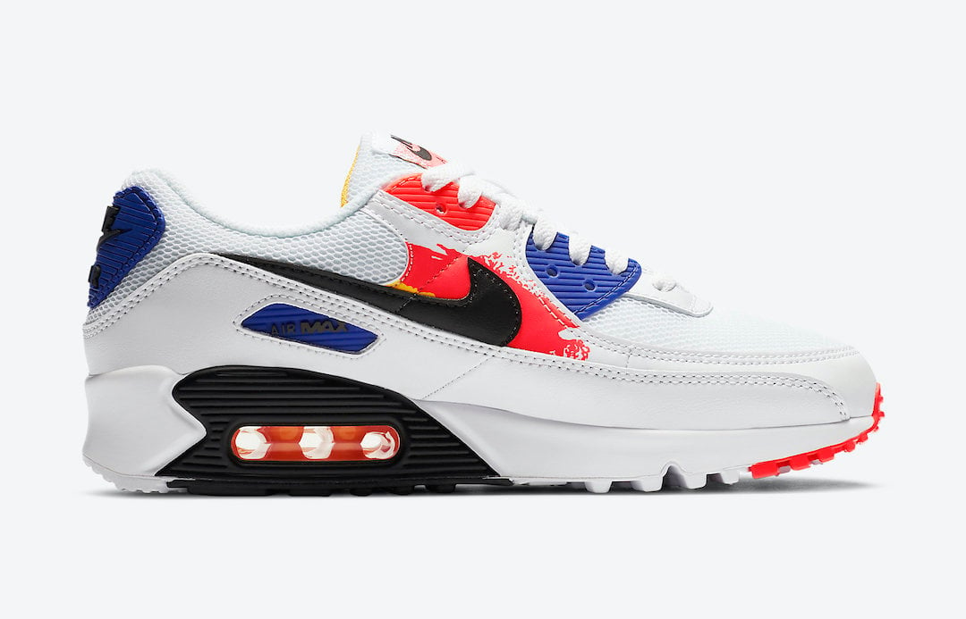 Nike Air Max 90 Paint Streaks CZ7937-100 Release Date Info