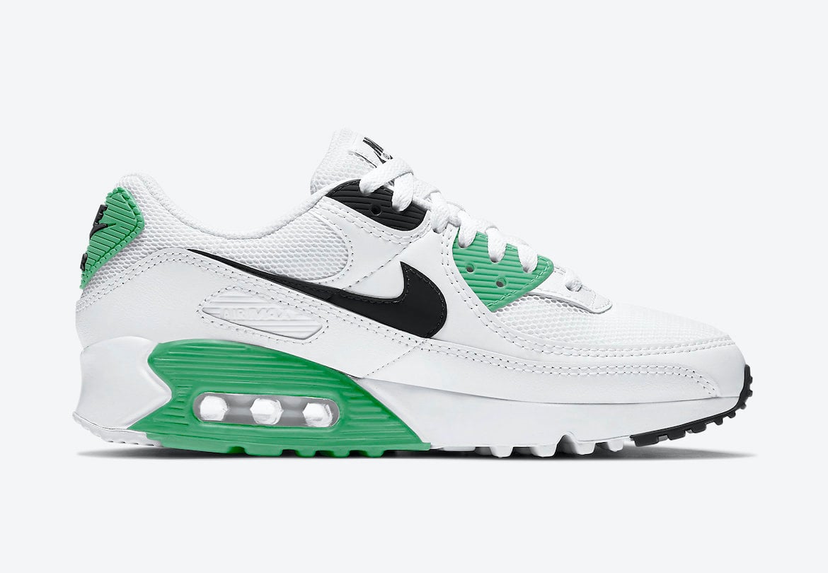 Nike Air Max 90 White Black Green CT1039-101 Release Date Info