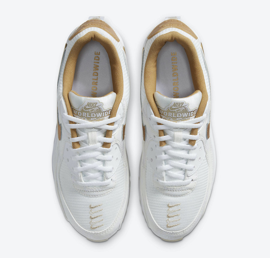 Nike Air Max 90 Worldwide White Gold DA1342-170 Release Date Info