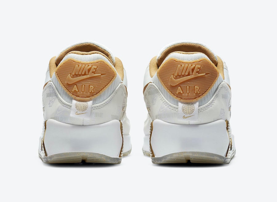 Nike Air Max 90 Worldwide White Gold DA1342-170 Release Date Info