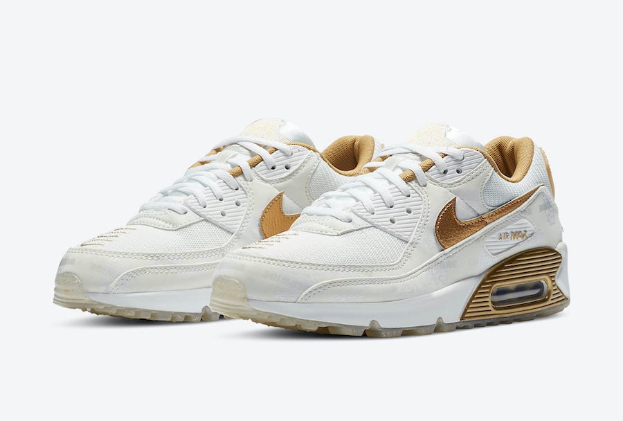 air max white gold