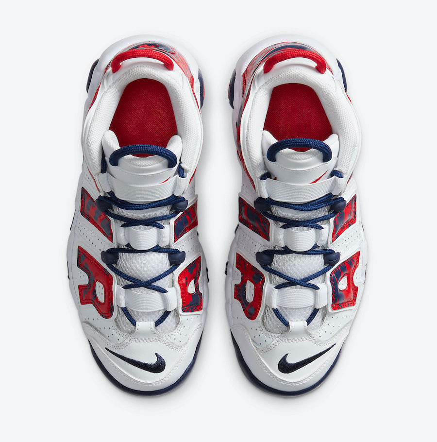 Nike Air More Uptempo GS White Red Navy CZ7885-100 Release Date Info