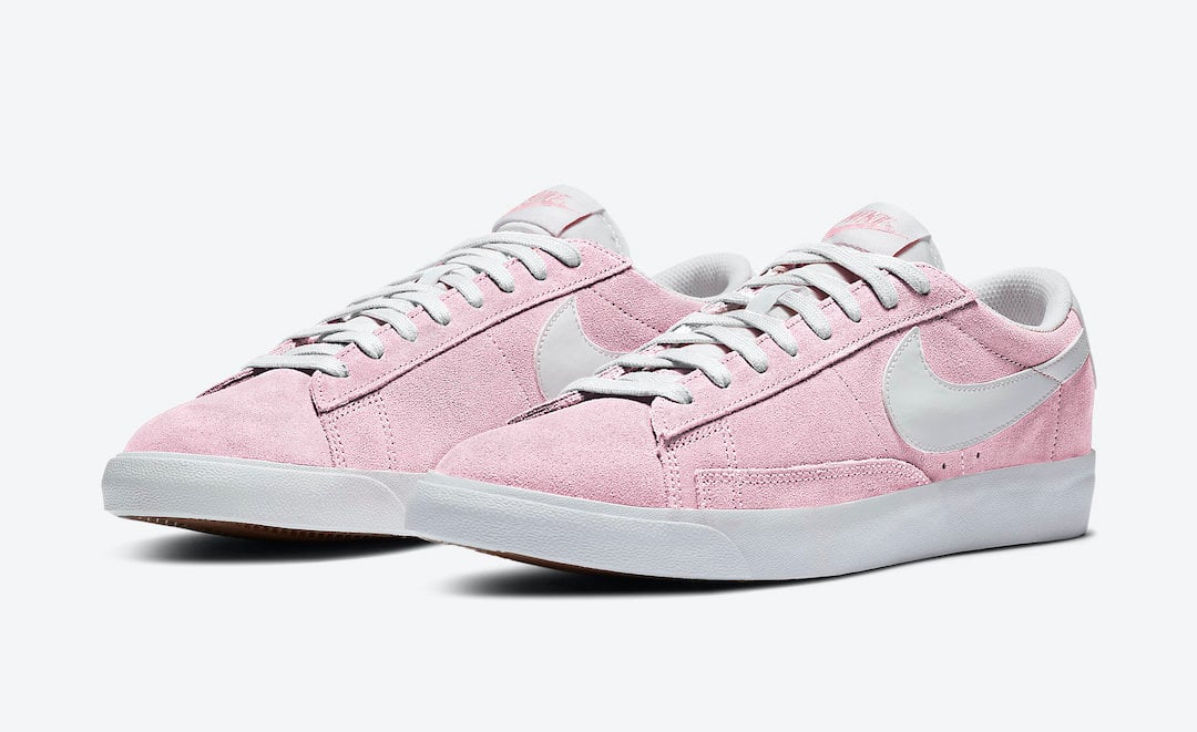 nike pink suede