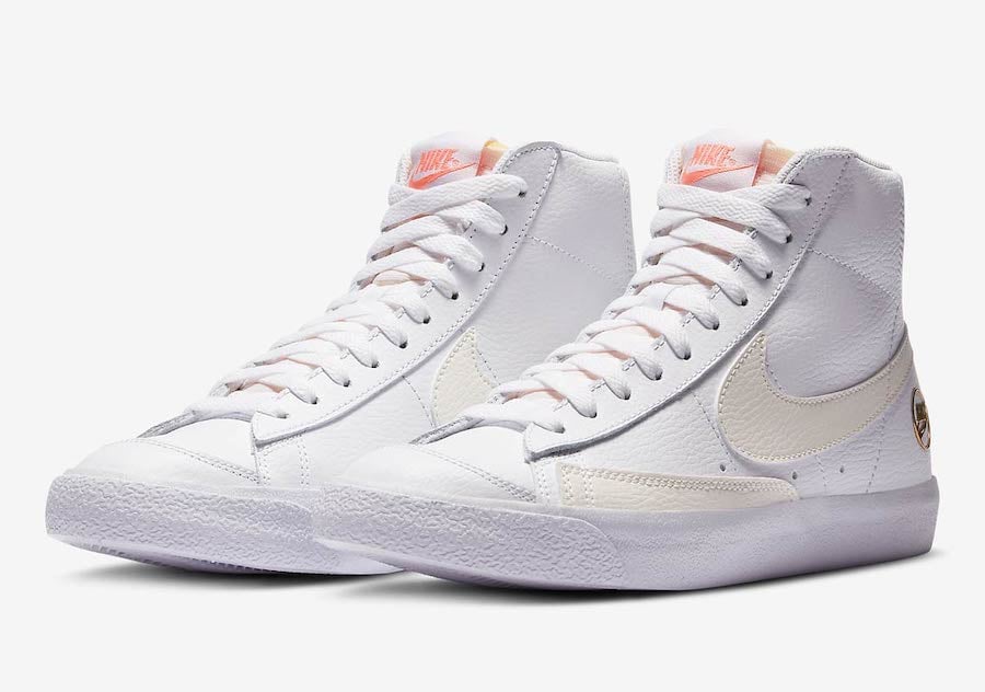 Nike Blazer Mid 77 Vintage White Gold Pink DC1421-100 Release Date Info