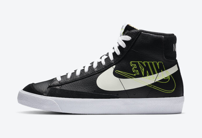 Scarpe uomo Nike Blazer Mid '77 Black/ Sail-White-Volt
