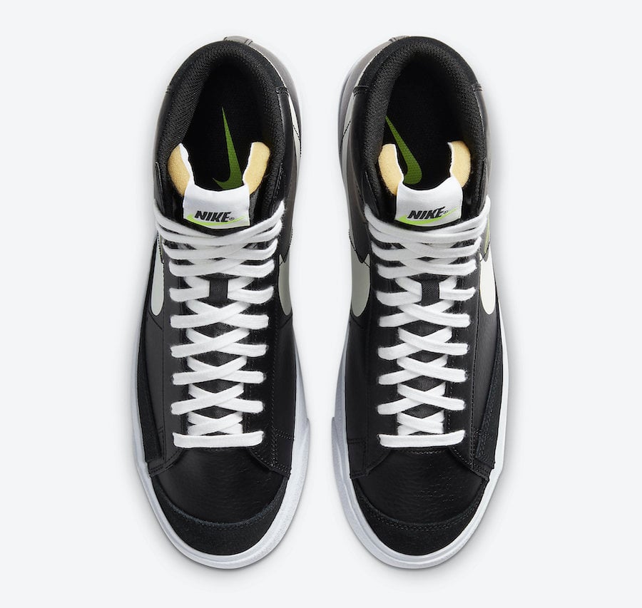 Nike Blazer Mid Black White Volt DA4651-001 Release Date Info