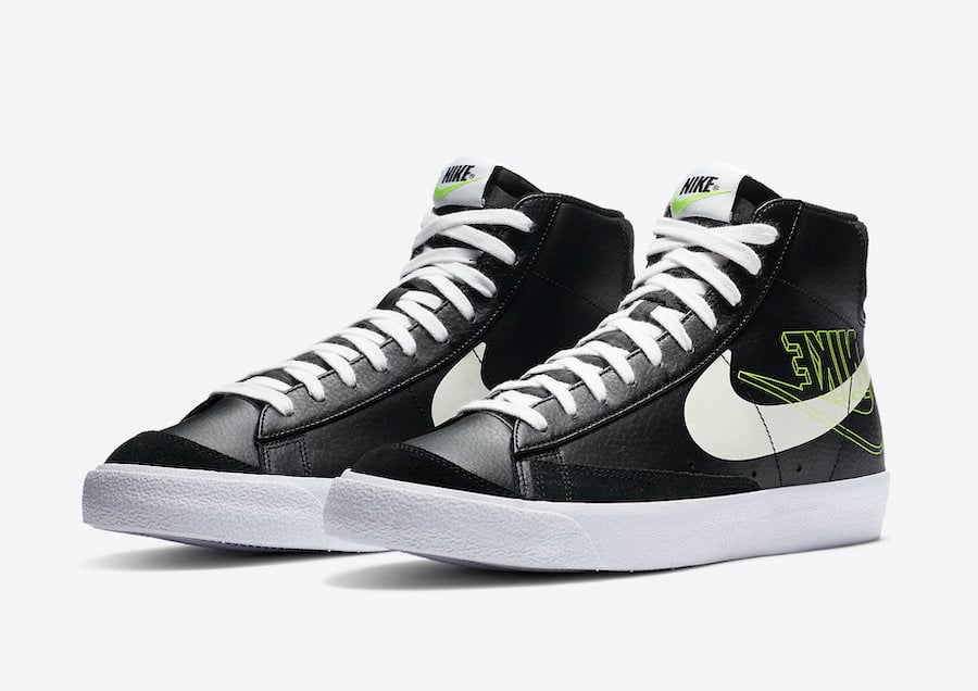 Nike Blazer Mid Black White Volt DA4651-001 Release Date Info