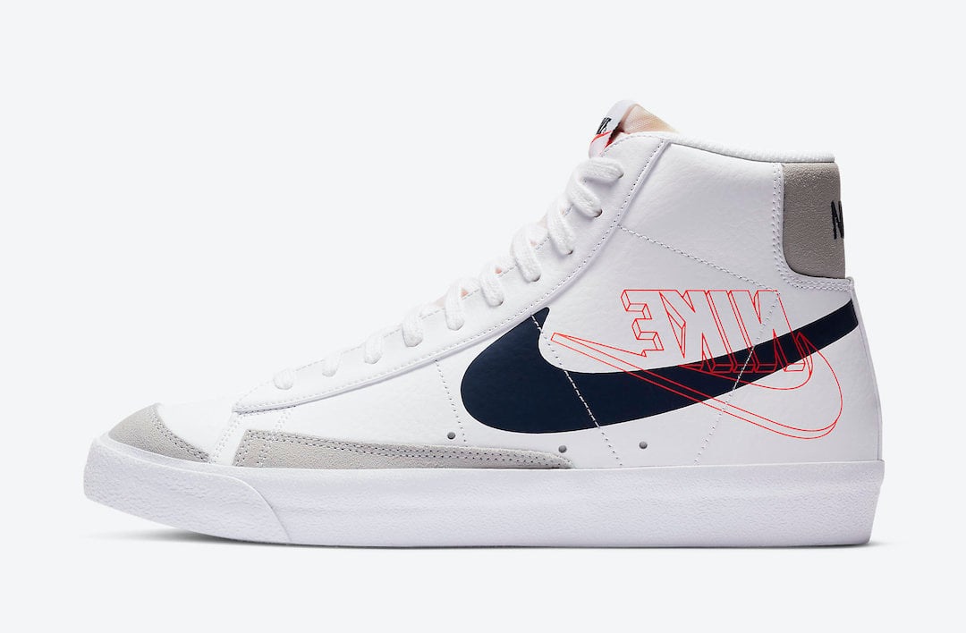 Nike Blazer Mid Releasing with Reverse Swoosh Logo in White