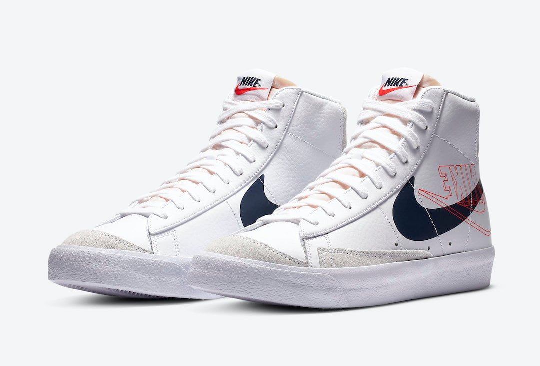 Nike Blazer Mid Reverse Logo White DA4651-100 Release Date Info