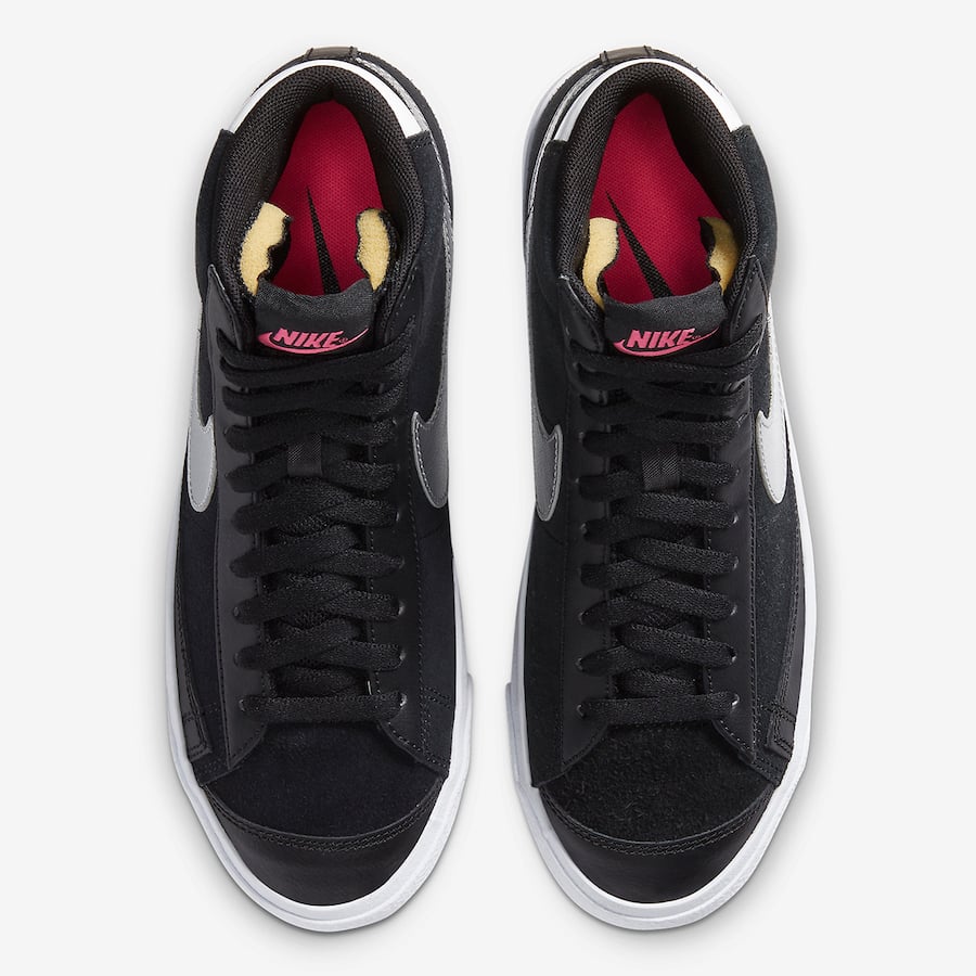 Nike Blazer Mid Vintage 77 Black Silver Pink DA4283-001 Release Date Info