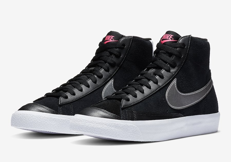 nike blazers grey and pink