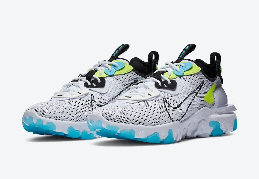 Nike React Vision Worldwide White Volt Blue Fury CT2927-100 Release Date Info Nike React Vision Worldwide White Volt Blue Fury CT2927-100 Release Date Info