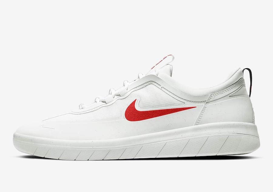 nike shoes white with red swoosh