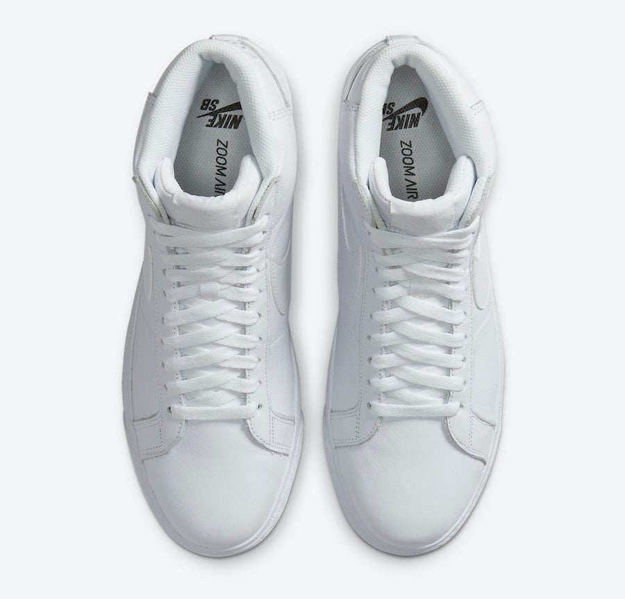 Nike SB Zoom Blazer Mid Triple White 864349-105 Release Date Info