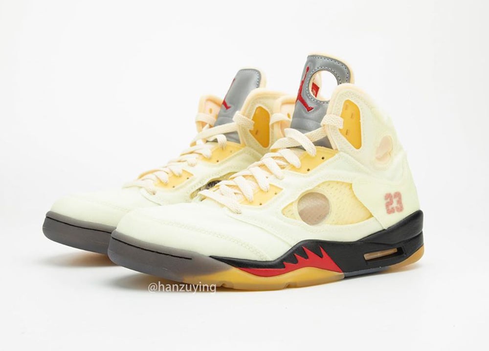 Off-White Air Jordan 5 Sail Fire Red DH8565-100 Release Date Price