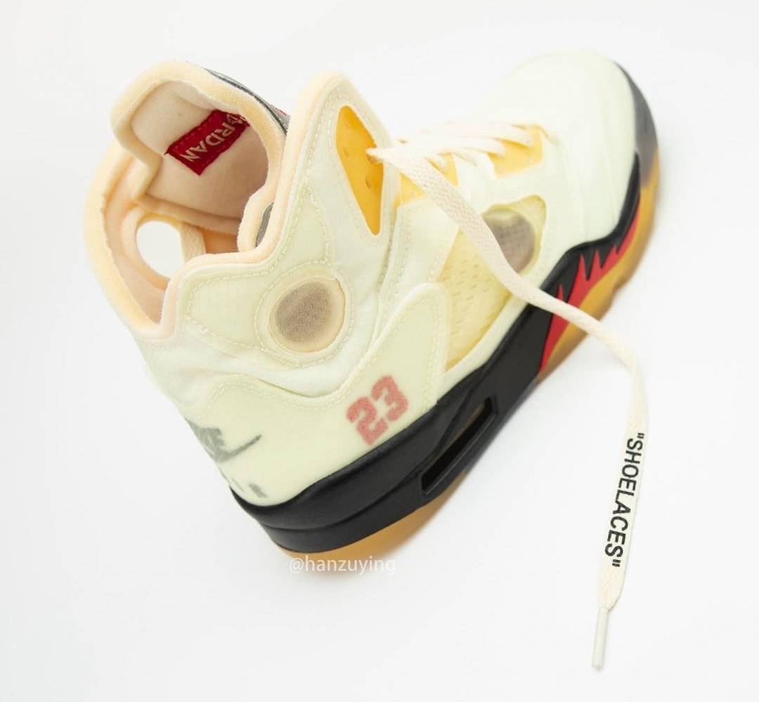 Off-White Air Jordan 5 Sail Fire Red DH8565-100 Release Date Price