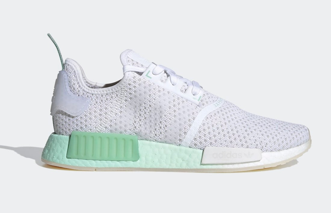 adidas NMD R1 Cloud White Blush Green FV1737 Release Date Info
