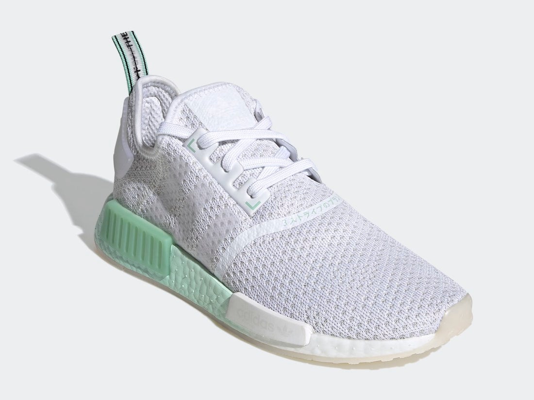 adidas NMD R1 Cloud White Blush Green FV1737 Release Date Info