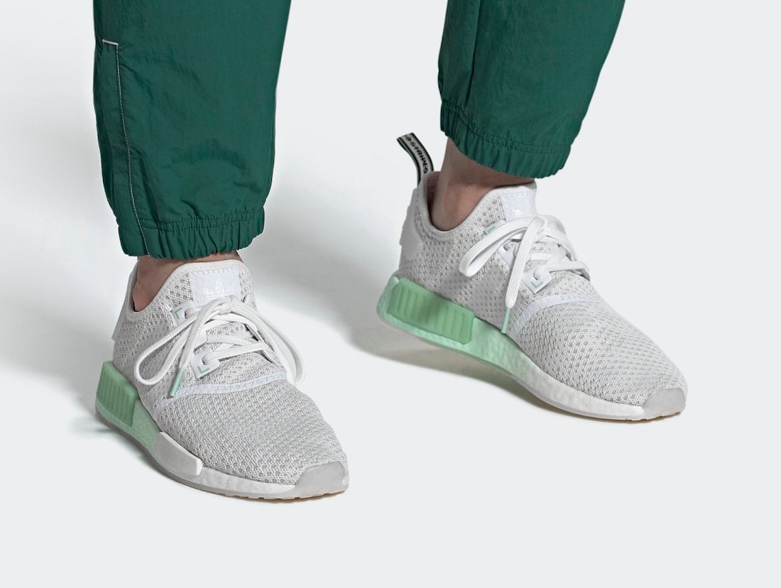 adidas NMD R1 Cloud White Blush Green FV1737 Release Date Info