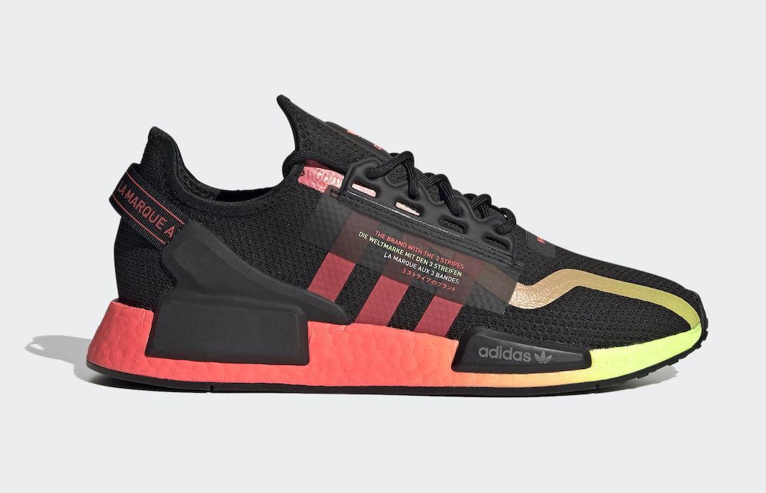 adidas NMD R1 V2 Black Signal Pink Green FY5918 Release Date Info