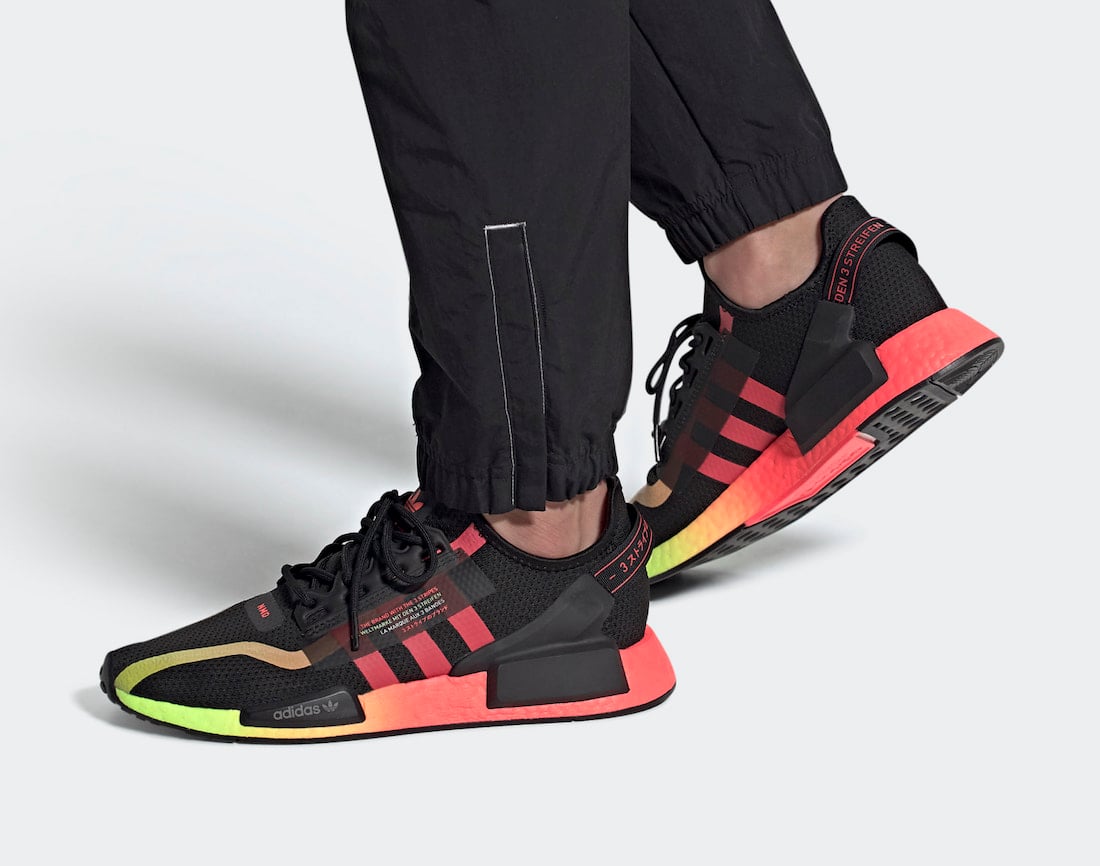 adidas NMD R1 V2 Black Signal Pink Green FY5918 Release Date Info adidas NMD R1 V2 Black Signal Pink Green FY5918 Release Date Info