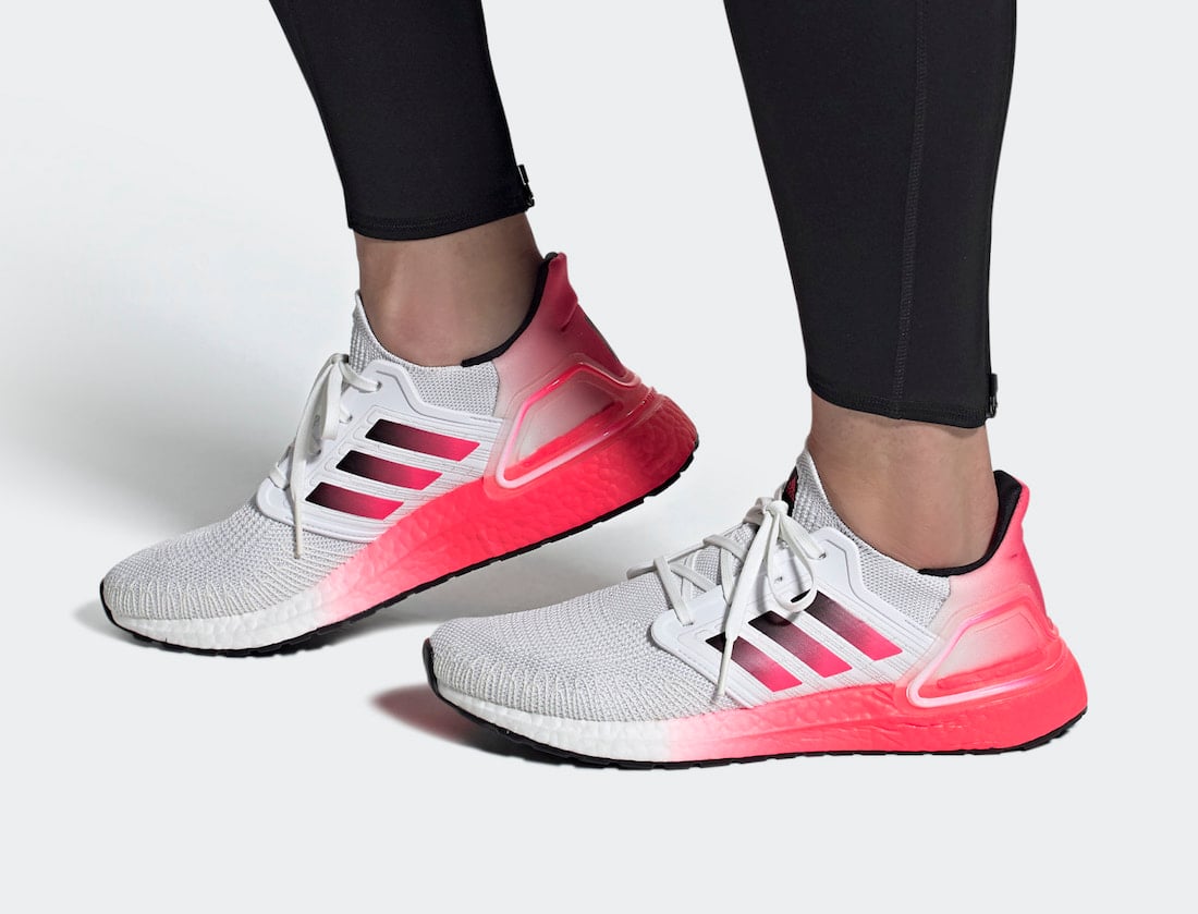 adidas Ultra Boost 2020 Available with Signal Pink Gradient Boost Soles
