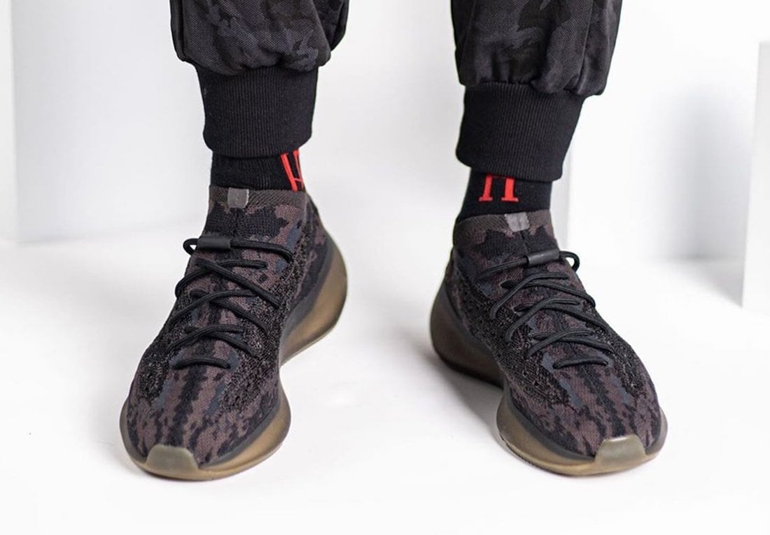 adidas Yeezy Boost 380 Onyx On Feet