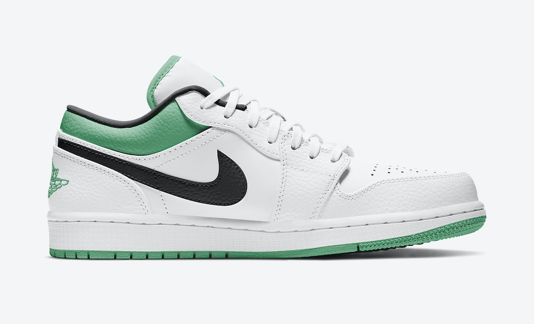 Air Jordan 1 Low White Green Black 553558-129 Release Date Info