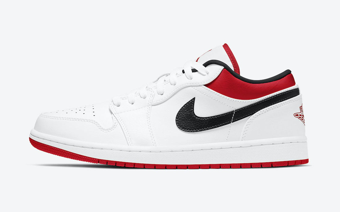 jordan 1 low white red black