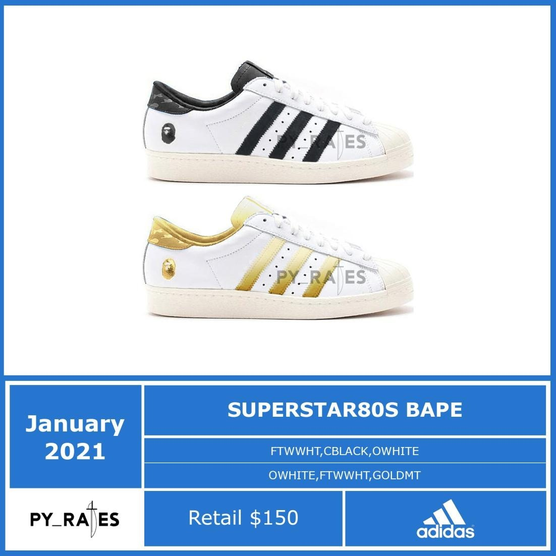 Bape adidas Superstar 80s Release Date Info