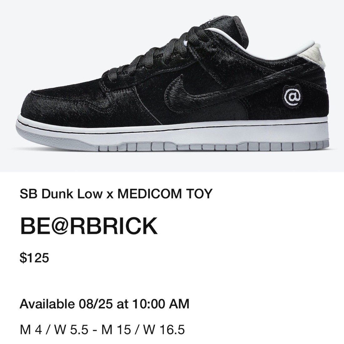 Medicom Toy Nike SB Dunk Low Bearbrick