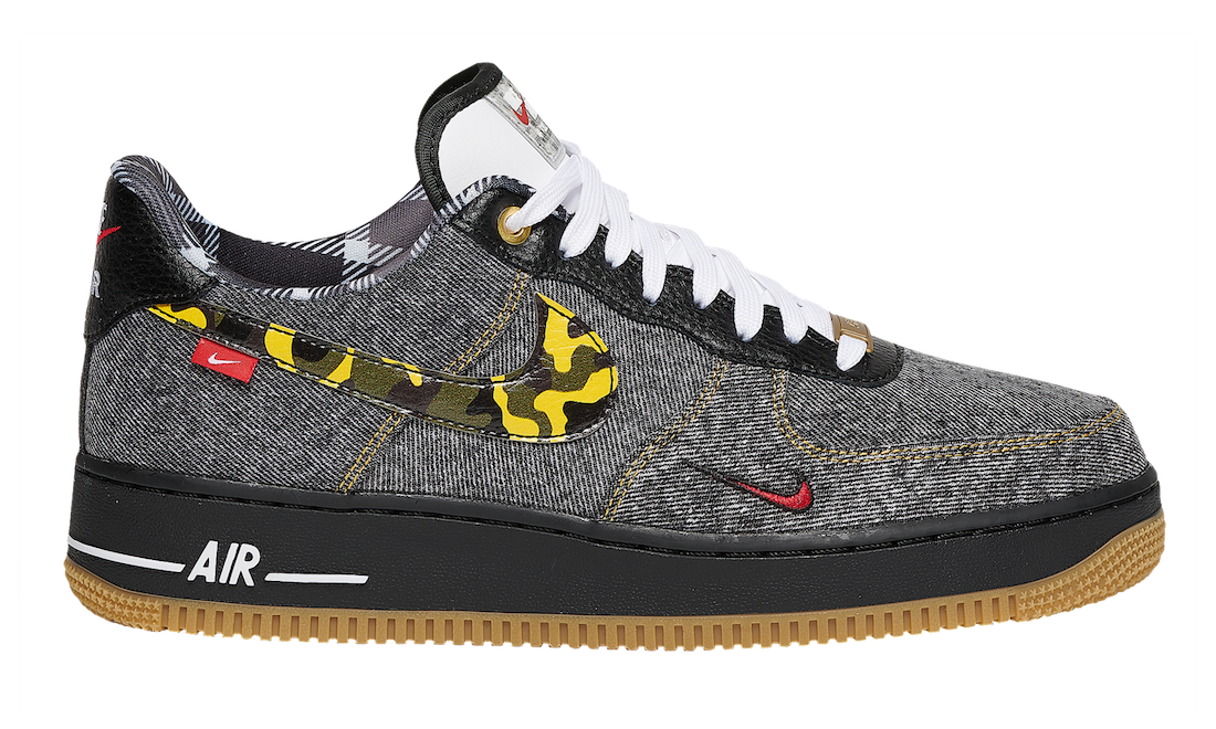 yellow plaid air force ones