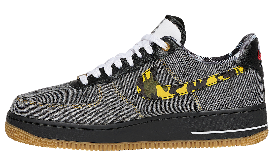 yellow plaid air force ones