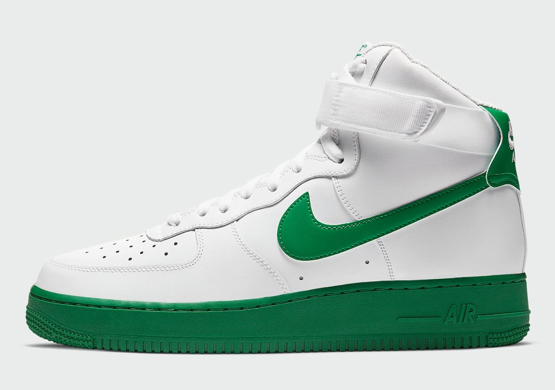 green nike air force ones high tops