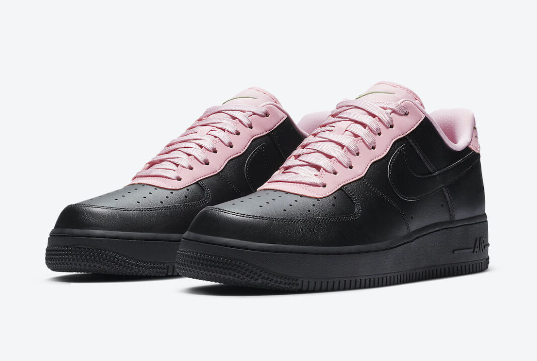 nike air force 1 black and pink