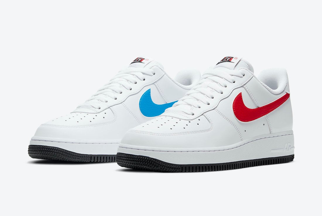 white af1 with blue swoosh