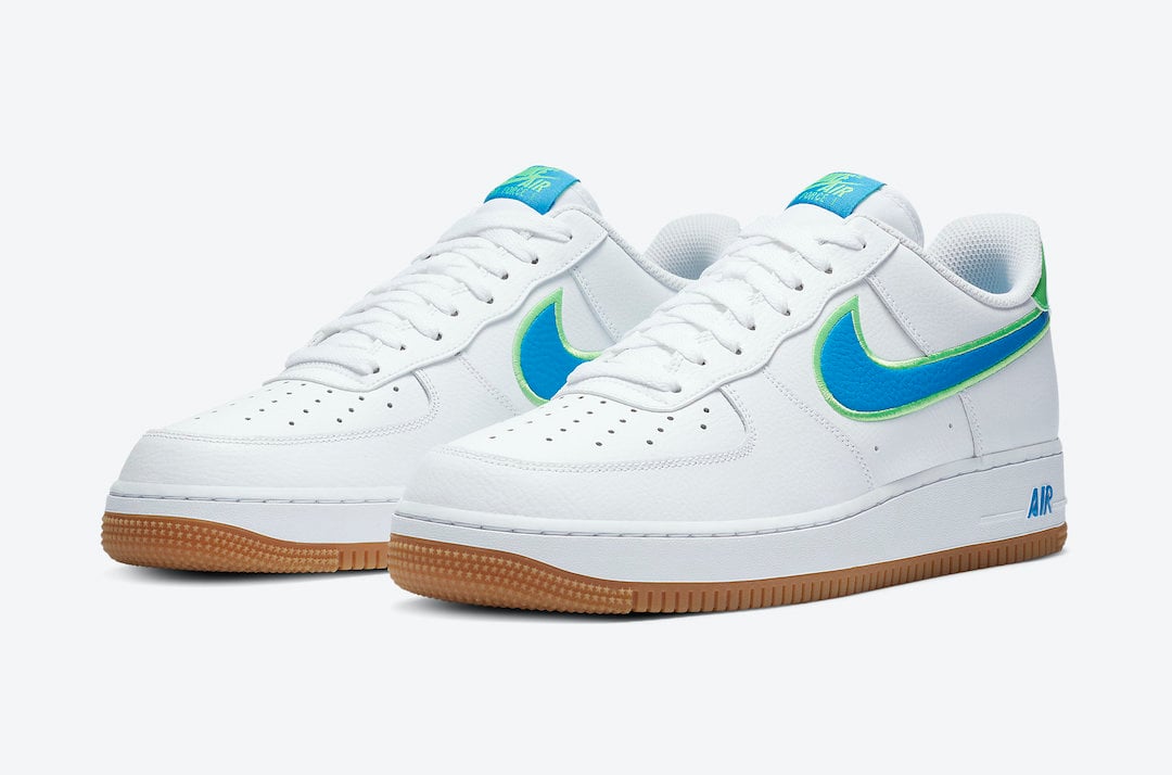 Nike Air Force 1 Low White Blue Lime 